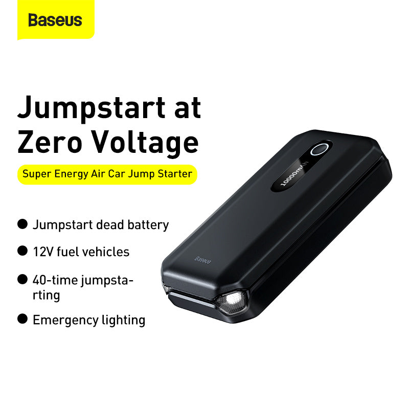 Baseus Car Jump Starter 10000mAh 12V Peak Current 1000A Portable Emergency Power Bank