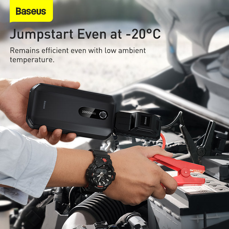 Baseus Car Jump Starter 10000mAh 12V Peak Current 1000A Portable Emergency Power Bank