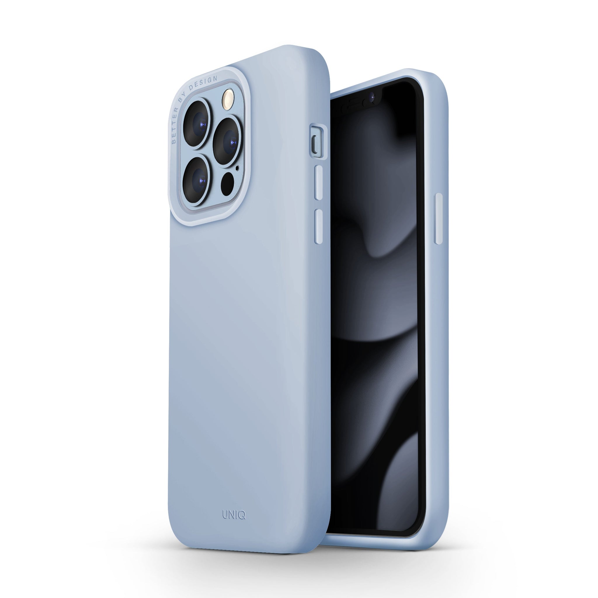 غطاء/حافظة هجينة من يونيك لهاتف آيفون 13 برو / برو ماكس مع تقنية ماج سيف - أزرق قطبي