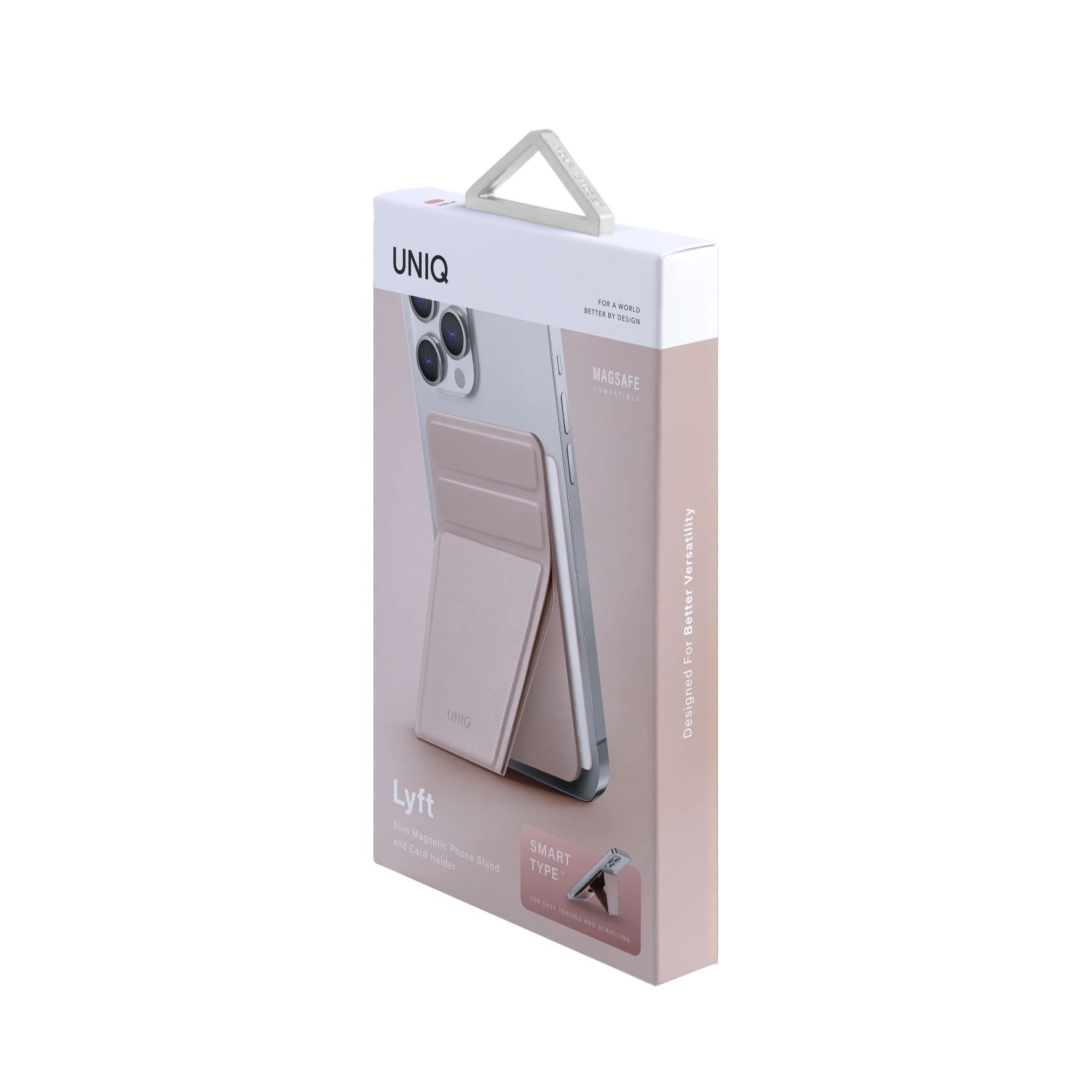 Uniq Lyft Slim Magnetic Phone Stand / Grip and Card Holder Case - Pink