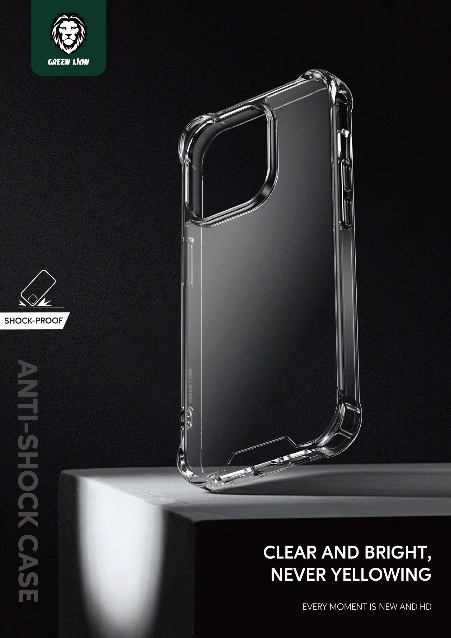 Green Rocky Series 360° Anti-Shock Case for iPhone 14 Pro