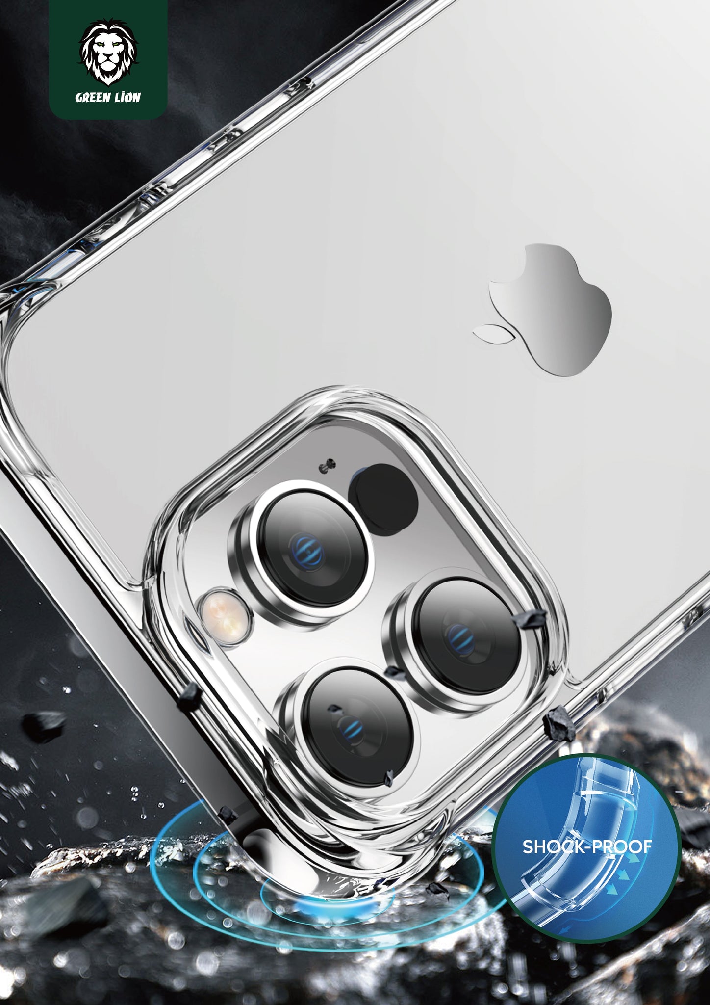 Green Rocky Series 360° Anti-Shock Case for iPhone 14 Pro