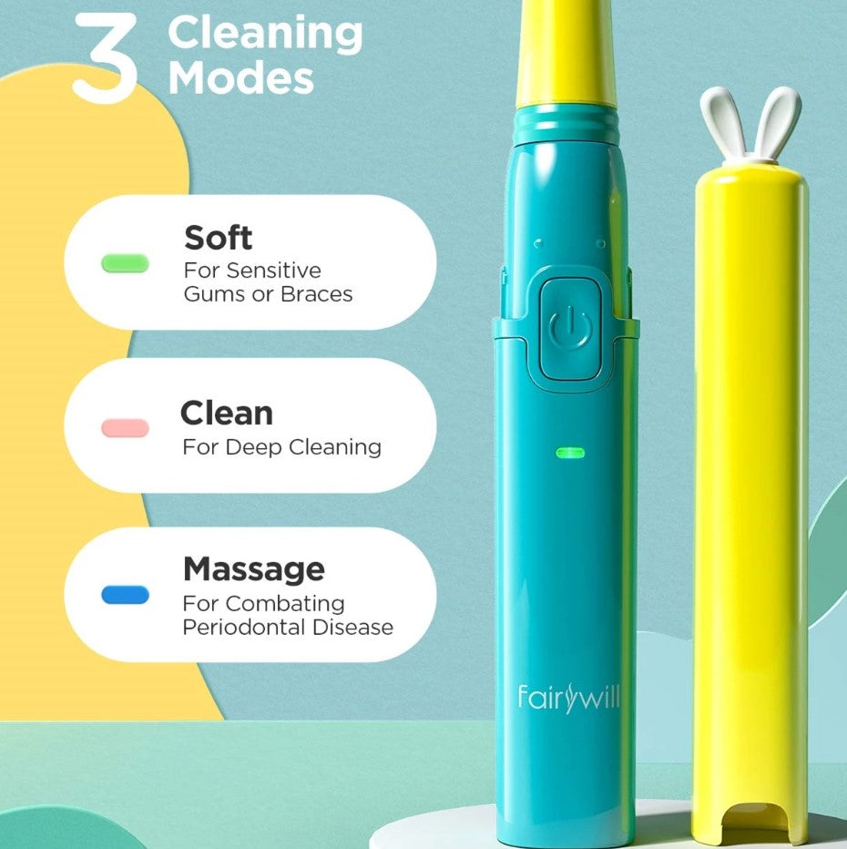 Fairywill Kids 2001 Electric Toothbrush - Blue