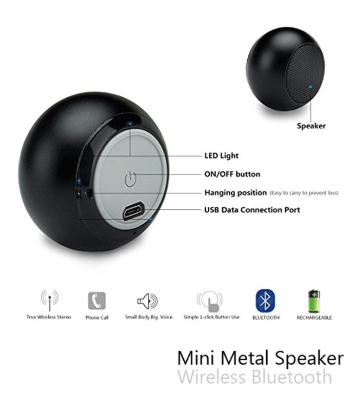 Mini Metal Wireless Speaker - مكبر صوت بلوتوث