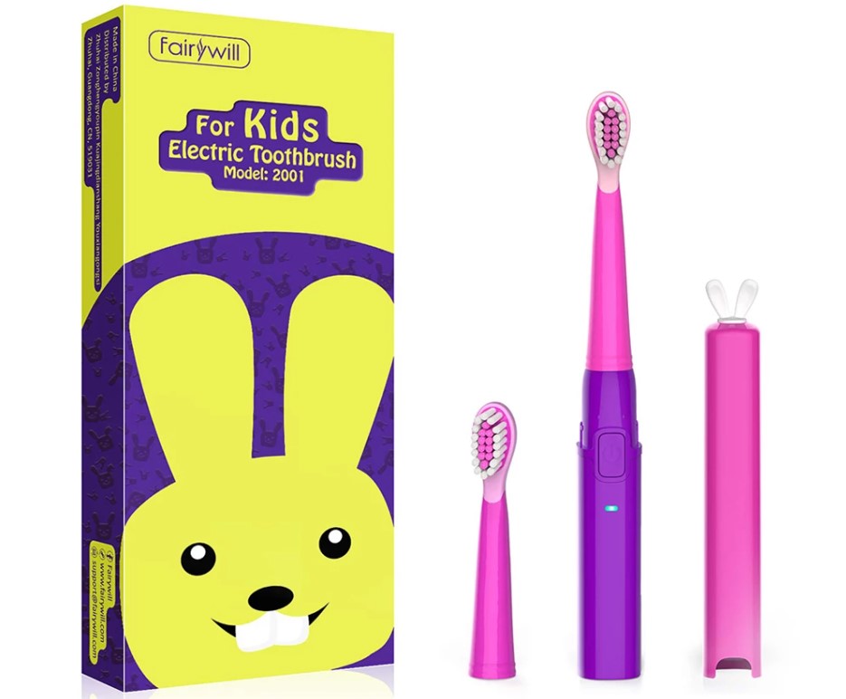 Fairywill Kids 2001 Electric Toothbrush - Pink