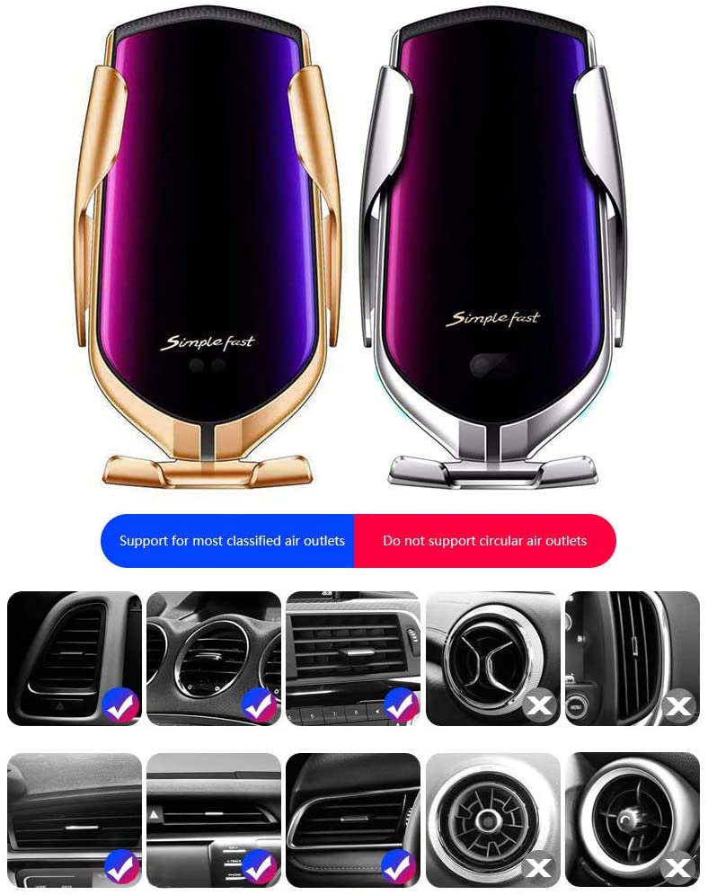 شاحن سيارة لاسلكي أوتوماتيكي R1 - شاحن هاتف لاسلكي للسيارة