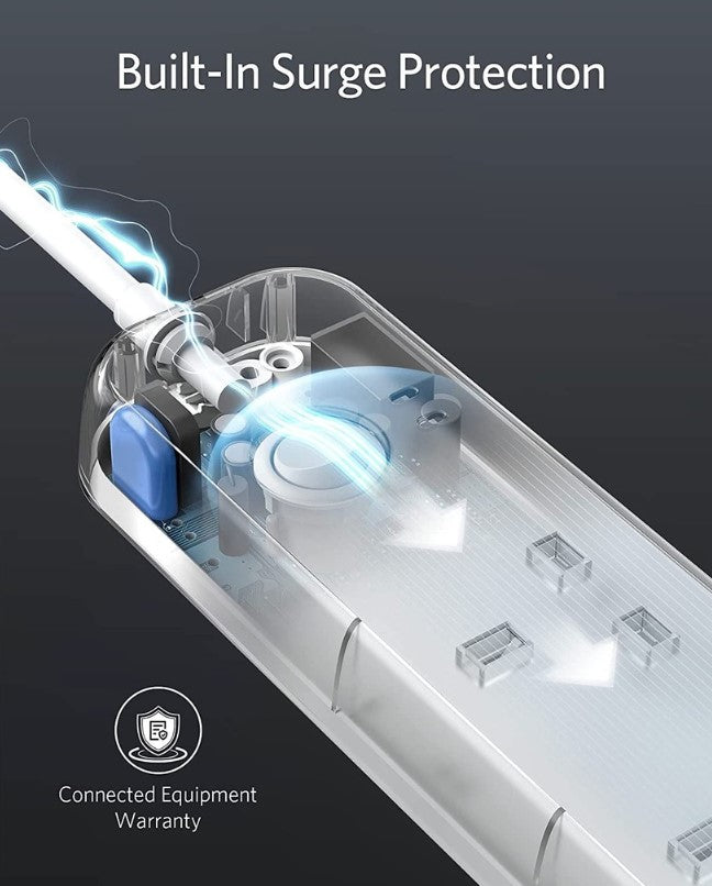 Anker PowerExtend 6-IN-1 USB-C PowerStrip/Socket - محول انكر ٣ منافذ طاقة ومنفذين USB ومنفذ PD بقوة ٣٠ واط