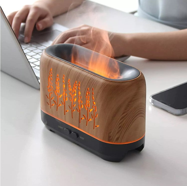 Flame Aroma Diffuser 3D flame fragrance Humidifier 200ml