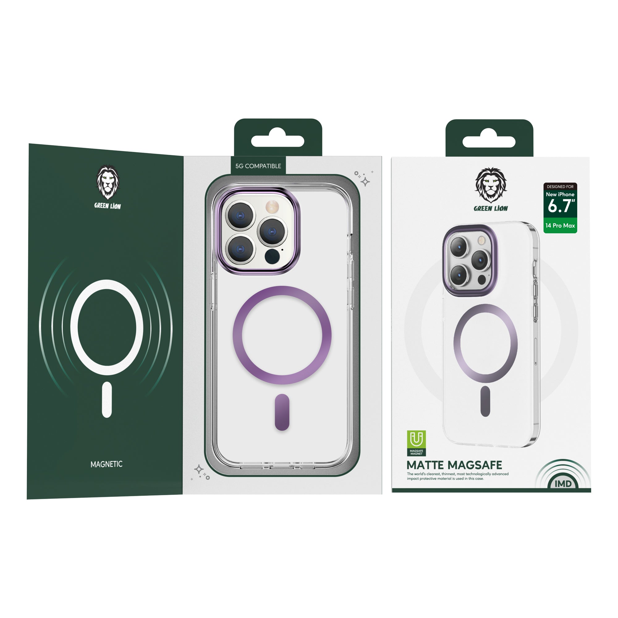 جراب ماج سيف مطفي من جرين ليون لهاتف آيفون 14 برو ماكس (6.7 بوصة)