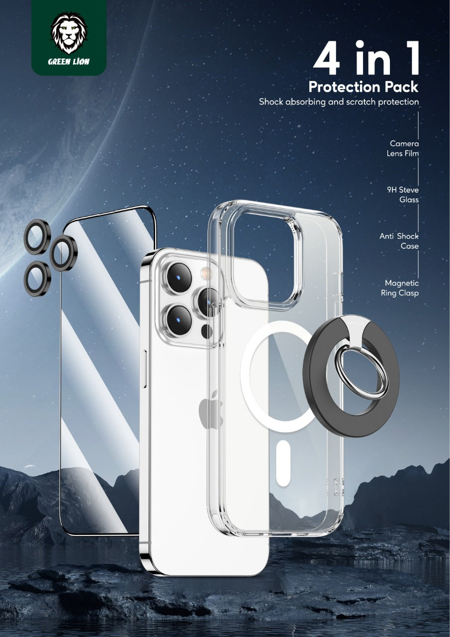 Green 4 in 1 360°  9H Protection Pack for iPhone 14 Pro / Pro Max
