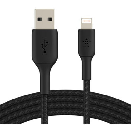 Belkin Braided USB-A to Lightning Cable (1m / 3.3ft, Black)