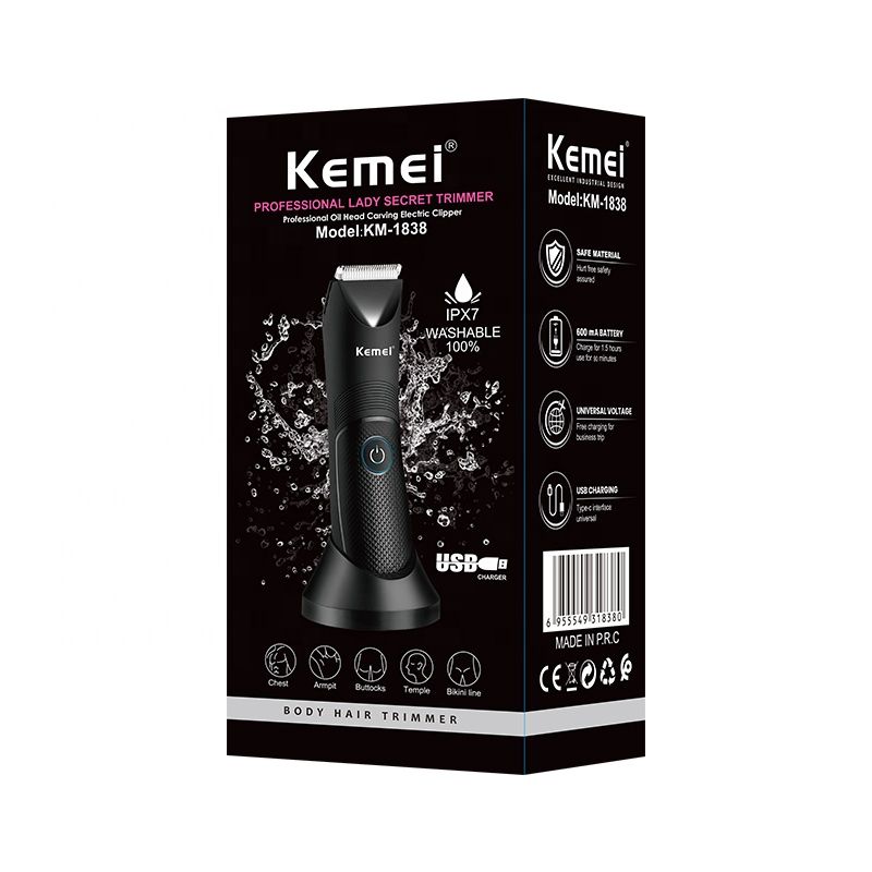 Kemei KM-1838 Multifunctional Rechargeable Body Hair Trimmer