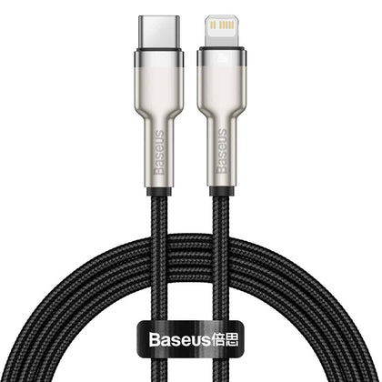 Baseus Cafule Metal Data cable USB Type C - Lightning 20 W Power Delivery 1 m black