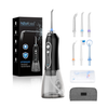 H2ofloss Water Flosser for Teeth Cordless, Oral Irrigator Dental with 5 Modes and 6 Nozzle Jets, 300ML USB-C Tooth Flosser for Brace Care, Dental Jet Flosser for Travel/Home - Black
