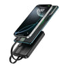 WiWU Endurance Built-in Dual Cable Power bank 10000mAh - Black