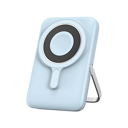 WiWU Elite Power Bank Wi-P018 10000mAh Strong Magnetic Wireless Charging With Stand - Blue