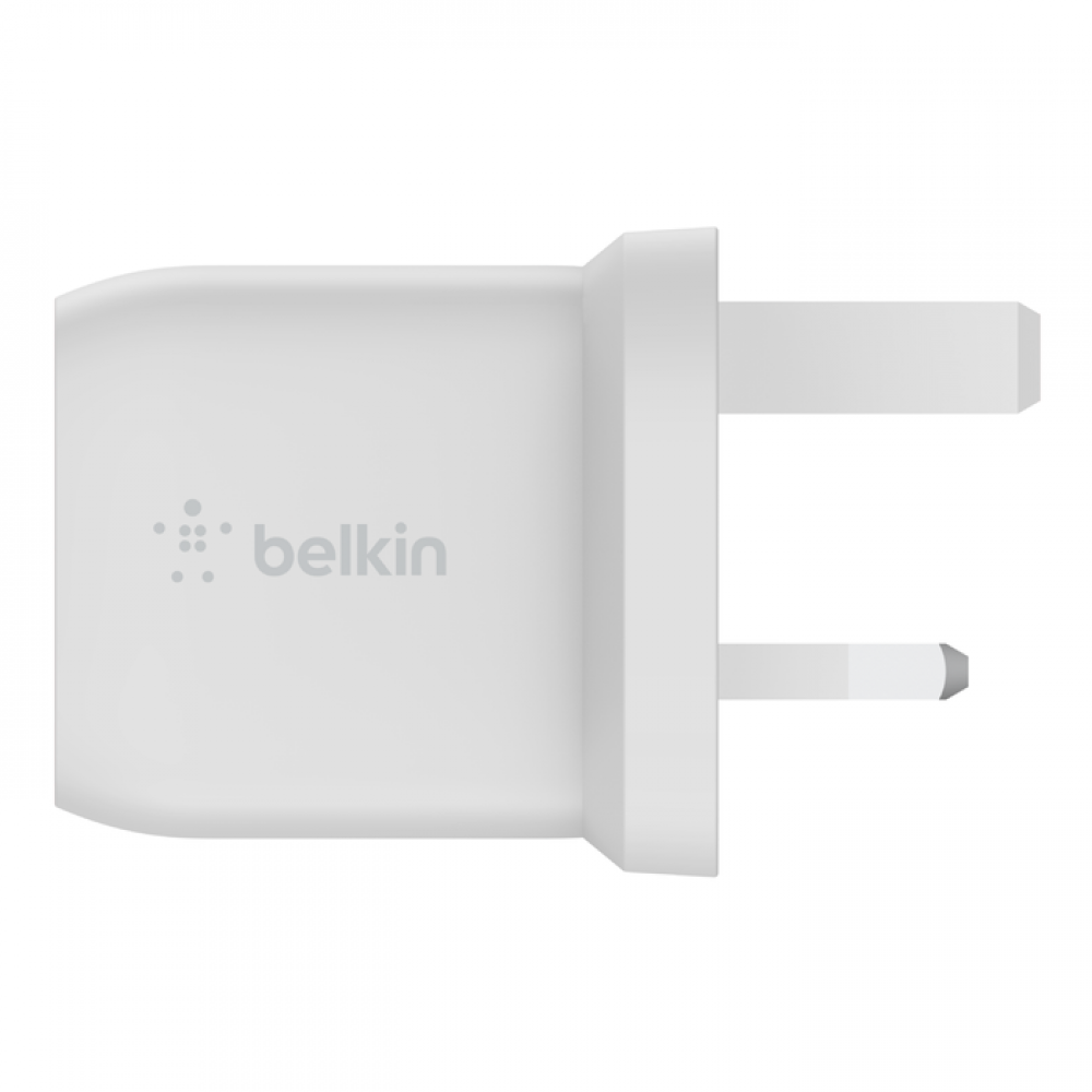 Belkin BoostCharge Pro Dual USB-C GaN Wall Charger 45W - شاحن جداري سريع و صغير منفذين تايب-سي ٤٥ واط من شركة بيلكن