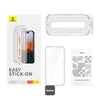 Baseus Sapphire Series for iPhone 16 Pro Full-Coverage HD Tempered Glass Screen Protector Easy Installation Kit - Clear