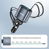 Bwoo 120W 4 in 1 Starry Light Car Charger with 2 Retractable Cables