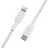 Belkin Boost Charge Braided USB-C to Lightning Cable (2m / 6.6ft, White)