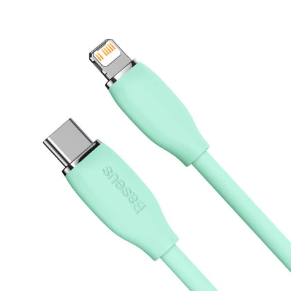 Baseus Jelly Liquid Silica Gel Fast Charging Cable Type-C to iPhone 20W 1.2m - Green