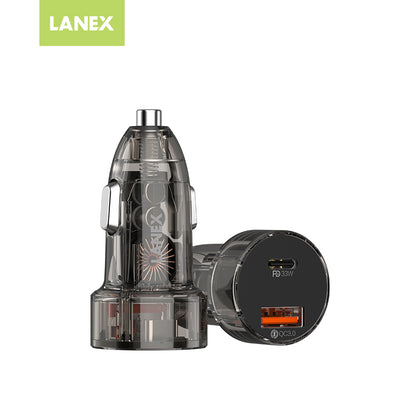 Lanex 2 Port Car Charger Black – LQ10