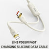 Lanex 2-in-1 Cable Beige With Type C & Lighting 1.2m Beige – LS456T