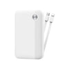 WiWU Endurance Built-in Dual Cable Power bank 10000mAh - White