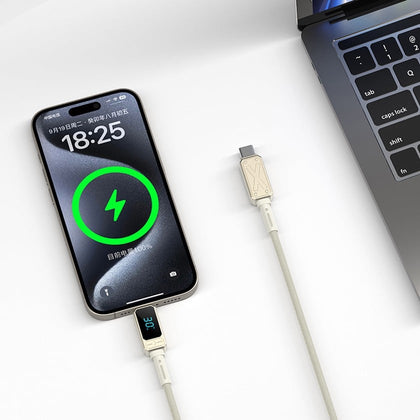 Wiwu Wi-C038 Titan Series Type-C to Type-C PD 100W LED Digital Display Charging and Data Cable 1.2M