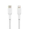 Belkin Boost Charge Braided USB-C to Lightning Cable (2m / 6.6ft, White)