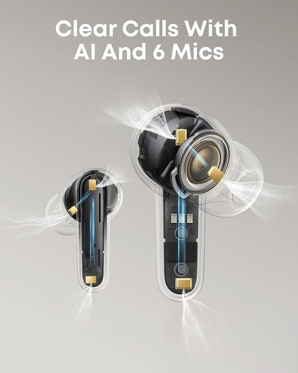 Soundcore By Anker P41i ANC Earbud, 6 Microphones, Built-in Phone Stand, and 3000mAh Power bank - White