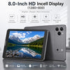 Oteeto TAB82 Pro 8 Inch Android 15 Tablet, 12GB RAM 512GB ROM, Octa-Core Processor, 5000mAh Battery, Dual Camera, SIM & WiFi Support with Bluetooth Keyboard and Case (Gray)