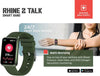 Swiss Military Rhine2 Smart Band 1.57” Display, Bluetooth Calling, Multi Language, Health & Sports Tracking, 7 Days Battery, IP67, iOS/Android Compatible, Green Strap