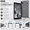Oteeto TAB82 Pro 8 Inch Android 15 Tablet, 12GB RAM 512GB ROM, Octa-Core Processor, 5000mAh Battery, Dual Camera, SIM & WiFi Support with Bluetooth Keyboard and Case (Gray)