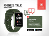 Swiss Military Rhine2 Smart Band 1.57” Display, Bluetooth Calling, Multi Language, Health & Sports Tracking, 7 Days Battery, IP67, iOS/Android Compatible, Green Strap