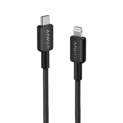 Anker 322 USB-C Lightning Cable [ 3 ft MFi Certified] Powerline II for iPhone 14 Pro Max 14, 13 X XS XR 8 Plus, AirPods Pro, Black