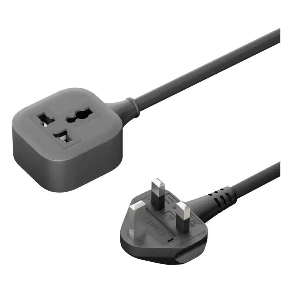 Green Lion Power Guard Universal Extension Socket - Black