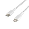 Belkin Boost Charge Braided USB-C to Lightning Cable (2m / 6.6ft, White)