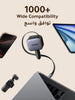 UGREEN Nexode 145W Car Charger with Retractable USB-C Cable Fast Charging Adapter USB-C and USB-A Car Charger, Gray | EC604-55910