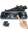 10'' Mirror Dash Cam Night Vision 1080P FHD Full Touch Screen Front and Rear