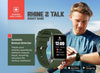 Swiss Military Rhine2 Smart Band 1.57” Display, Bluetooth Calling, Multi Language, Health & Sports Tracking, 7 Days Battery, IP67, iOS/Android Compatible, Green Strap