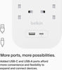 Belkin 6-Outlet Surge Protector Power Strip, Wall-Mountable with 6 AC Outlets, 2M Power Cord