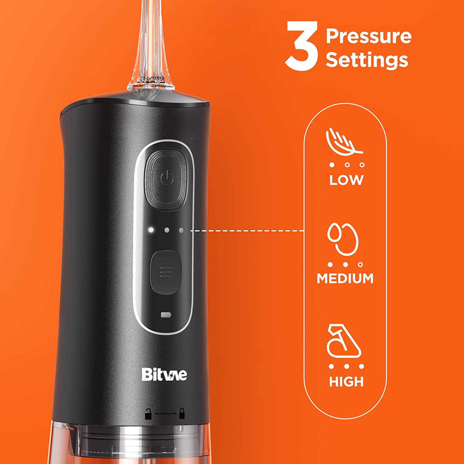 Bitvae Cordless C2 Oral Irrigator with 3 Modes 6 Jet Tips