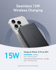 Anker MagGo Power Bank, Ultra-Slim 10,000mAh Magnetic Battery Pack, Qi2 Certified 15W Ultra-Fast MagSafe Compatible Portable Charger, Ergonomic Design, for iPhone16/15/14 Series Only