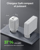Belkin 3-Port USB-C Plug 100W, GaN Wall Charger with 2x USB-C & 1 USB-A Ports, Plug Tips included for EU/UK/US, Fast Charging for MacBook, iPhone, iPad Pro, Samsung Galaxy