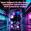 X36 Ultra Handheld Game Console Android 10.0 4.2 inch with YouTube and TikTok - Grey Clear
