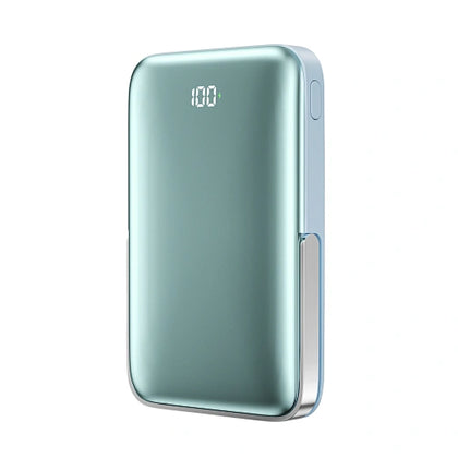 WiWU Elite Power Bank Wi-P018 10000mAh Strong Magnetic Wireless Charging With Stand - Blue