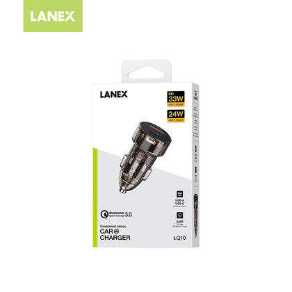 Lanex 2 Port Car Charger Black – LQ10