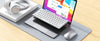 Meetion iKey C210 Wireless Keyboard + Mouse-Bluetooth + 2.4G-for Mac, Multi Devices Quiet Slim Rechargeable -Arabic & English-White