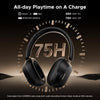 UGREEN HiTune Max5C Headphones Wireless, 75H Playtime, Adaptive Noise Cancelling, Hi-Res Sound, Over-ear Headsets, Custom EQ & Multiple Connection via App, Foldable Retractable, Black | 35757